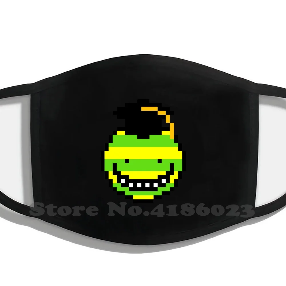

Koro Sensei Nameteru Printing Washable Breathable Reusable Cotton Mouth Mask Koro Sensei Nameteru Beating Pixel Pixelart