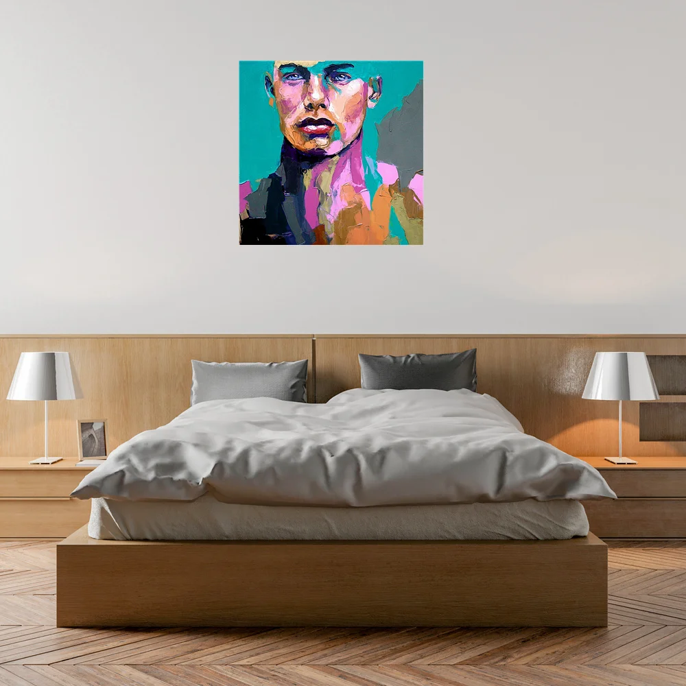 Произведения искусства Человек Уход за кожей лица Ручная роспись абстрактная