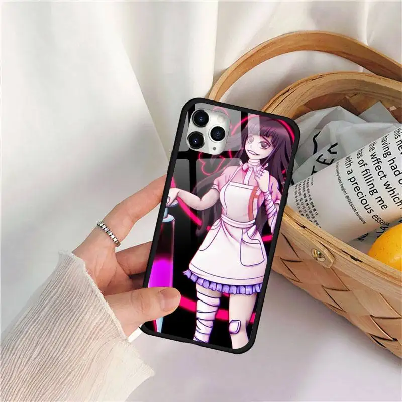 

Funny Demon Nurse Mikan Tsumiki Phone Case Tempered glass For iphone 11 12 PRO MAX X XS XR 5C 6 6S 7 8 plus
