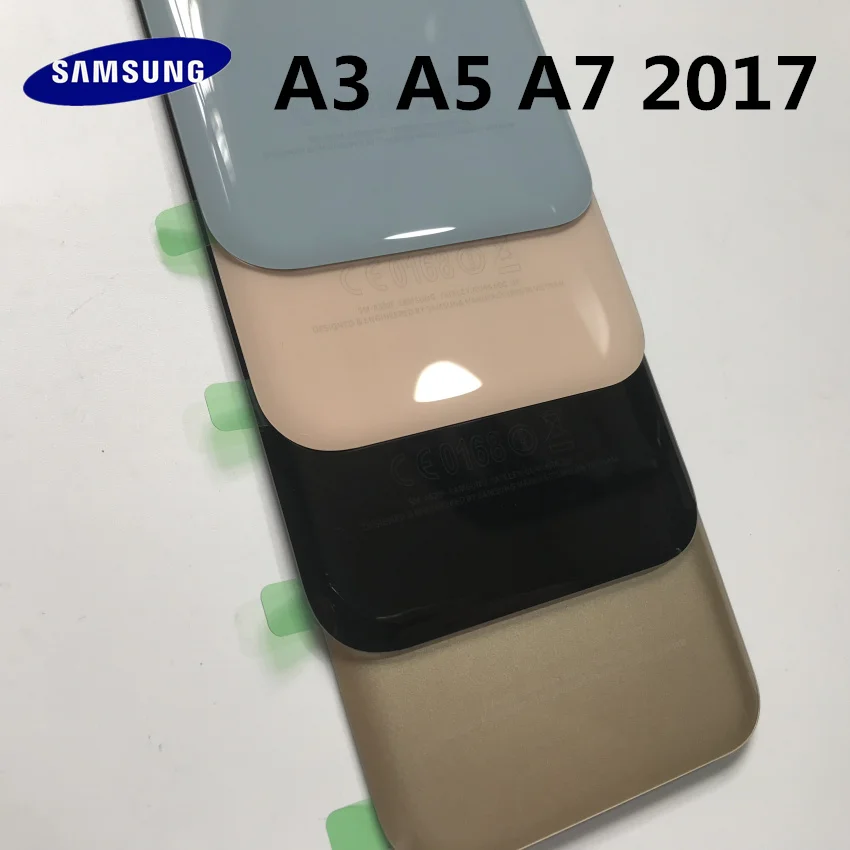 Новая задняя панель батарейного стекла задняя дверь Крышка для samsung Galaxy A3 A320 A5 A7 A720 A720F предварительно клейкие наклейки+ Инструменты