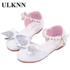 Сандалии для девочек на плоской подошве, детские удобные сандалии принцессы с белыми стразами, детская обувь для отдыха, список учащихся