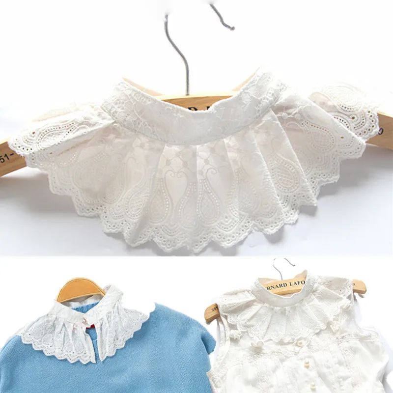 

New Lace Fake Collar Blouse Cloud Shoulder Doll Collar Detachable Shirt Collar Blouse Top Women Clothes Accessories