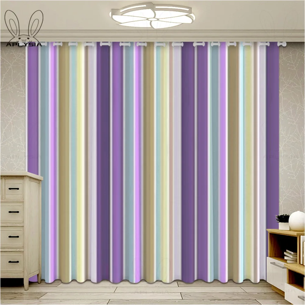 

Rainbow Stripes Curtain Pink for Living Room Sheer Fabrics for Window Bedroom Linen Tulle Curtains Drapes