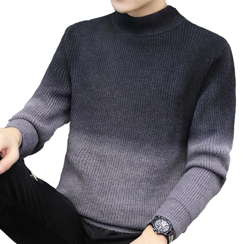 

Мужской вязаный пуловер с градиентом, Повседневная теплая водолазка в Корейском стиле, модель J840 на осень и зиму, 2019