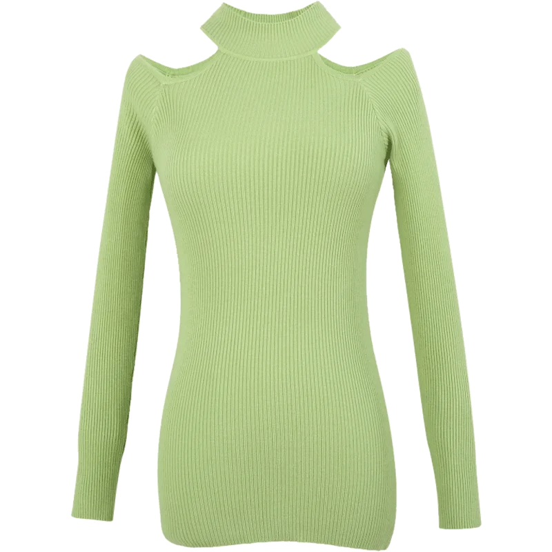 Шик Сумка полые 2020 вязаный свитер для женщин! Модное платье с О-образным вырезом