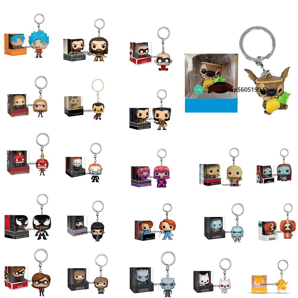 

NEW! Keychain Toys LEVI AQUAMAN WOLVERING CHUCKY NIGHT KING WRECK Figure Model toys for chlidren