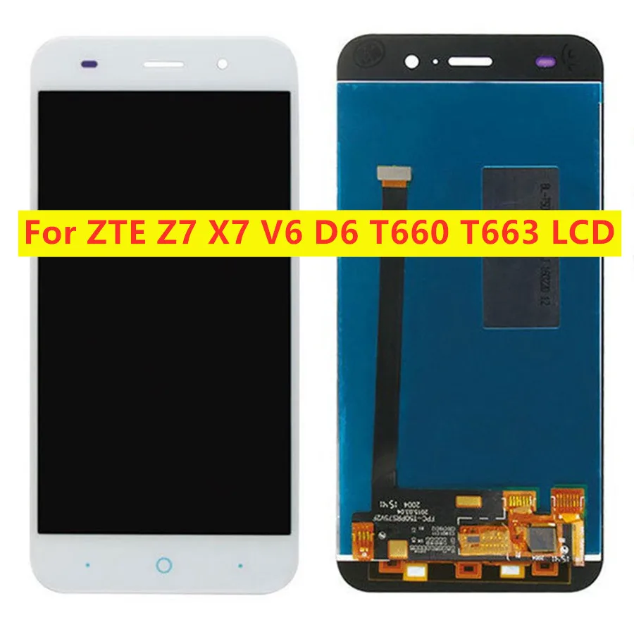 ЖК дисплей 5 0 дюйма для ZTE Blade Z7 X7 V6 с рамкой D6 T660 T663 сменный экран сенсорный в