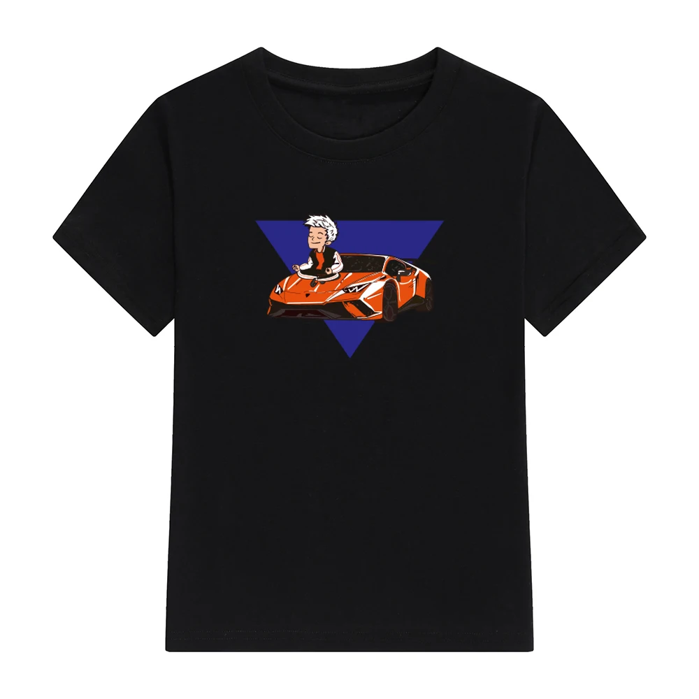 Children's 100% Cotton T Shirts Merch A4 Lamba Print Casual Family Clothing Set boy's & girl's Fashion Tops