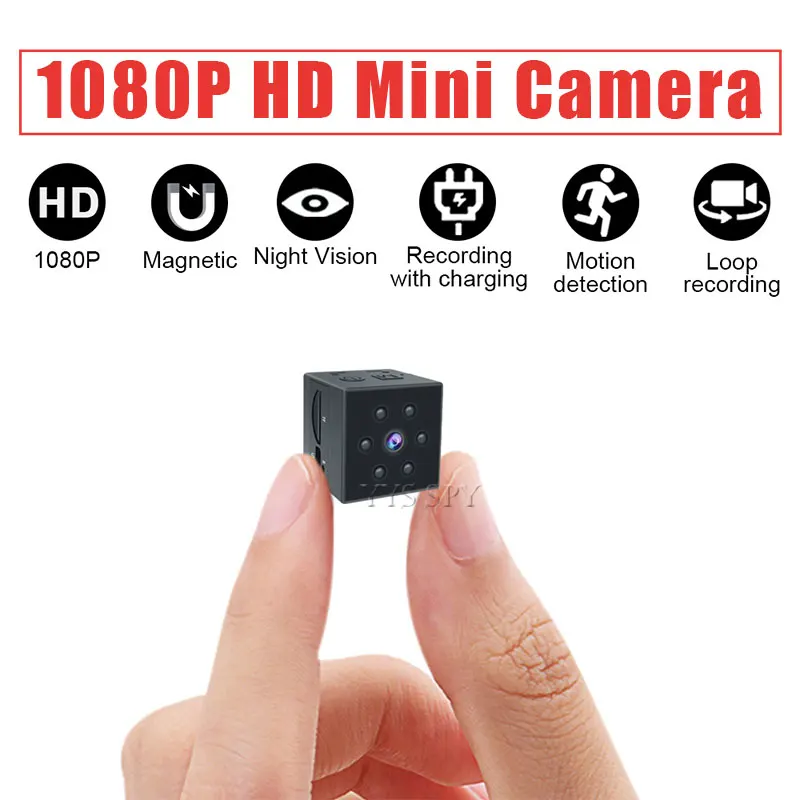 Мини-камера няня HD 1080P с датчиком движения ночным видением и повязкой на руку |