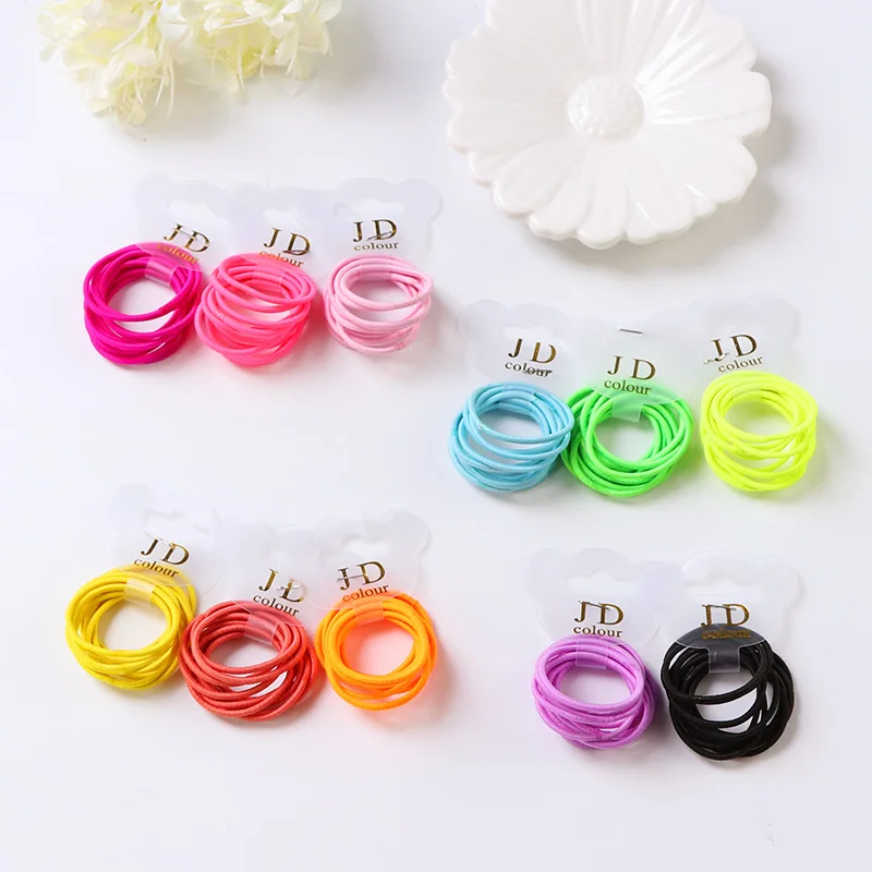 JINJIAN маленькие эластичные волосы аксессуары для волос девочек тонкие яркие цвета