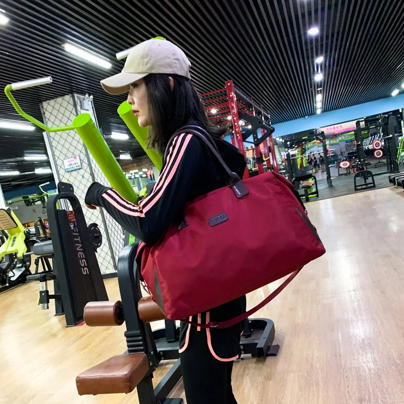 

EXCAROG Bags Womens Wet And Dry Travel Bag Female Hand Bag Luggage Bags Large Capacity 2020 New Female Red/pink Yoga Bag