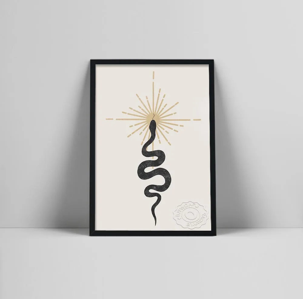 

Boho Wall Decor, Room Decor Aesthetic, Boho Prints, Snake Art Print, Bohemian Art, Printable Wall Art, Modern Boho Art, Minii A
