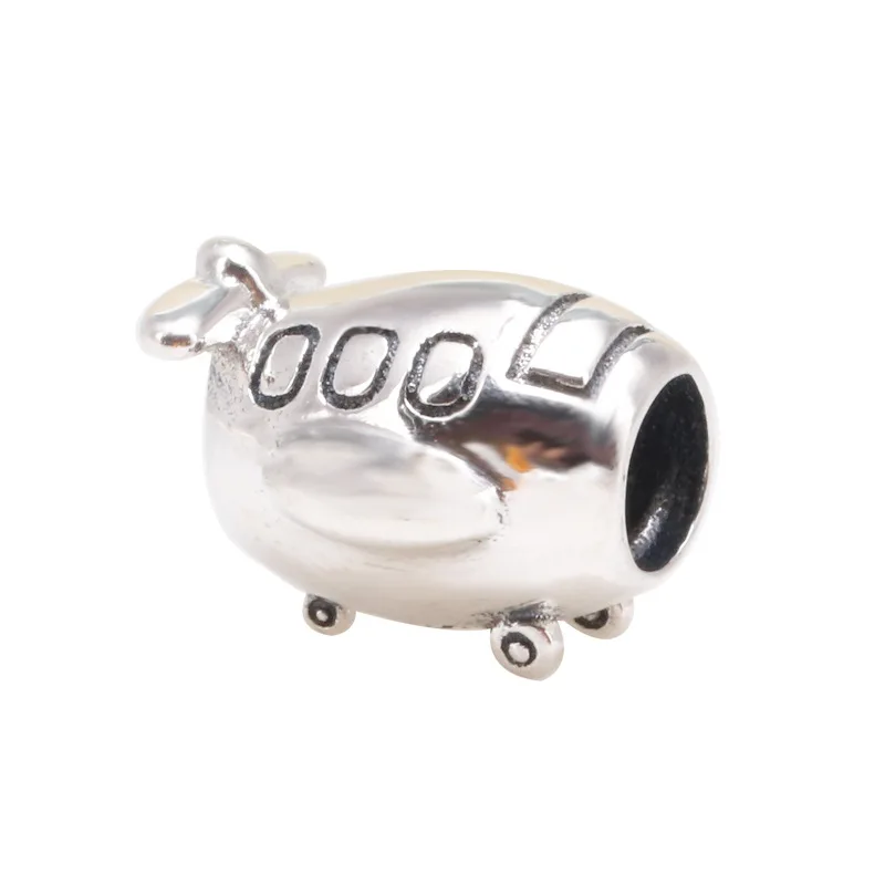 

DoDoFly Authentic S925 sterling silver Cute fat airplane beads Fit Original Charms Bracelet Necklace DIY Jewelry Making