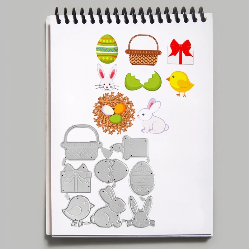 

Easter Egg Rabbit Metal Cutting Dies Stencil Scrapbooking DIY Album Stamp 23GB