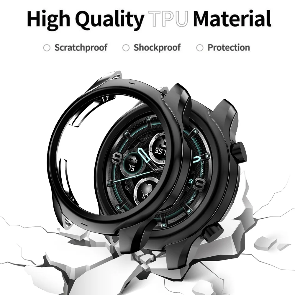 Lightweight Soft Protective Cover for Ticwatch Pro 3 Watch Case Pro3/X TPU Bumper Thin Fashion Smartwatch Shell Accessories