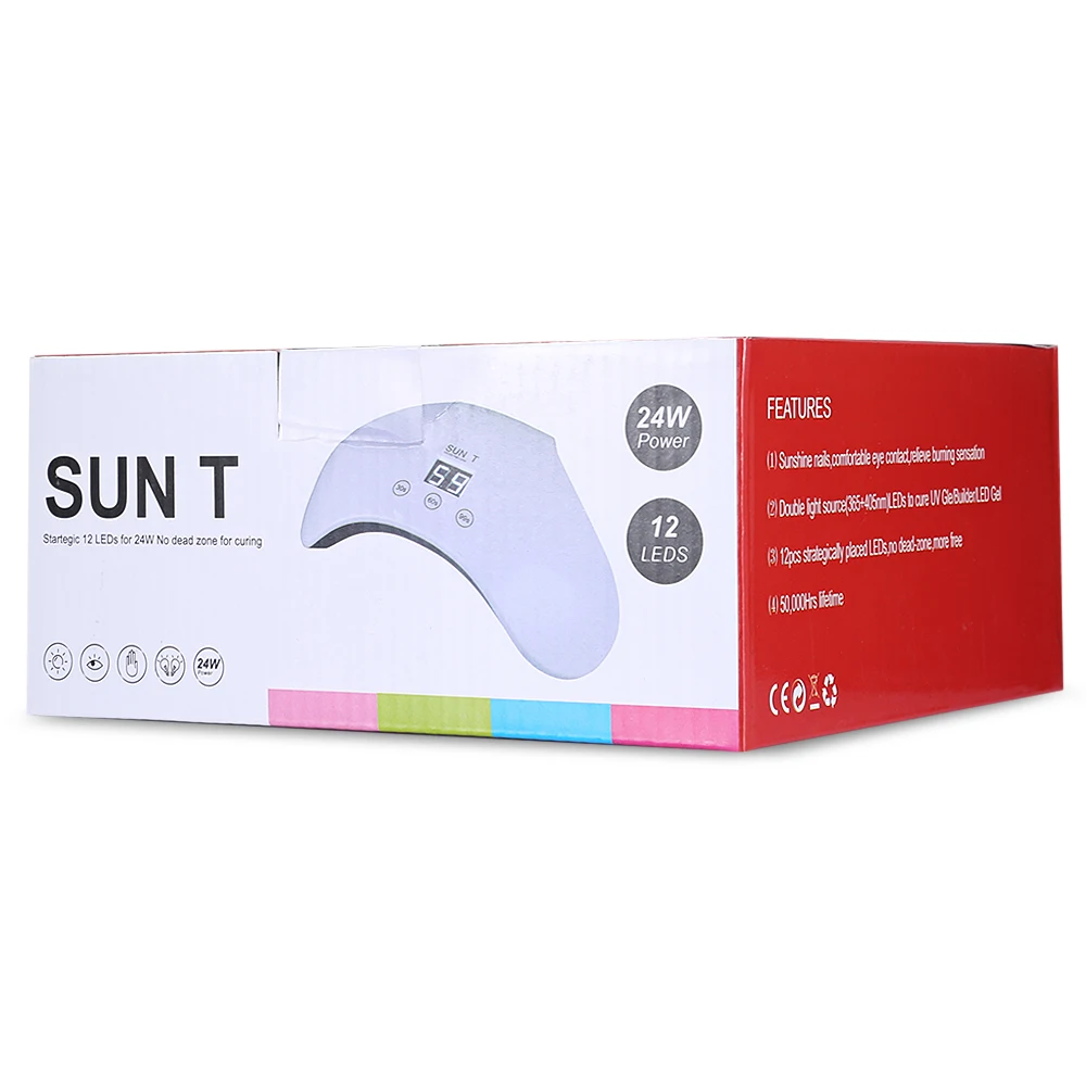 SUN T УФ светодиодный светильник для сушки ногтей 24 Вт инфракрасный датчик
