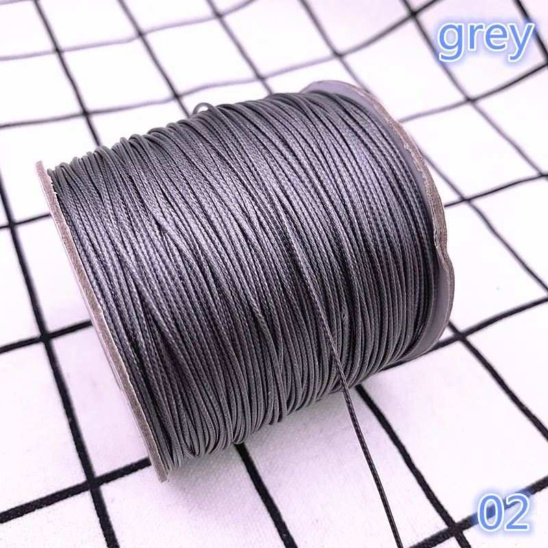 0.5-2.0mm Grey Waxed Cord Thread String Strap Necklace Rope Bead DIY Jewelry Making for Shamballa Bracelet | Украшения и