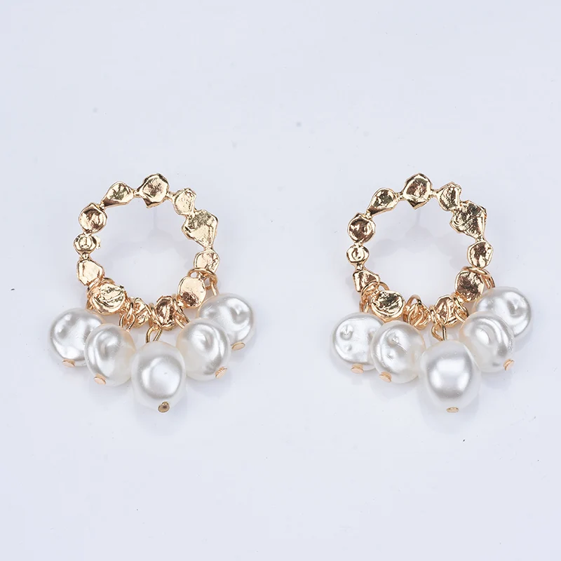 Новинка 2024 модные висячие серьги ZA с нерегулярным искусственным жемчугом