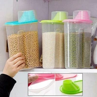 1 92 5l plastic food storage grain rice can container box transparent grain dispenser storage box case kitchen sealing bottle
