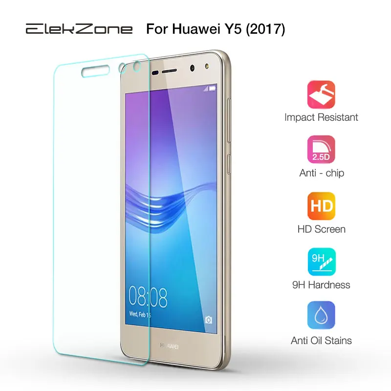 Нано-покрытие 9H HD экран телефона Закаленное стекло пленка для huawei Y5 2017 2.5D