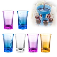 6pcs 1 2 ounce shot glass cup acrylic party ktv wedding game cup whiskey stemless wine vodka bar club beer wine glass