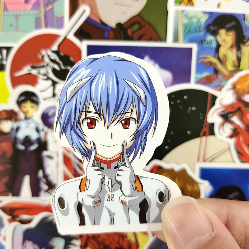 

10/30/50Pcs Evangelion Stickers Japanese Anime Lable Motorcycle Notebook Computer Guitar Car Children's Sticker Decals Kid Toys