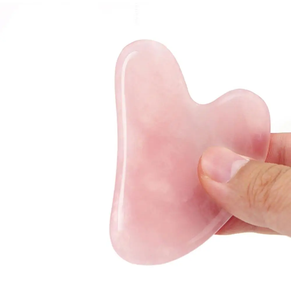 Розовый Кристальный массаж r Акупунктура Массаж розовый кварц красота гуаша