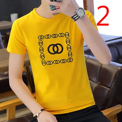 

2020 summer new trend t-shirt Korean version of the personality hollow half-sleeve male