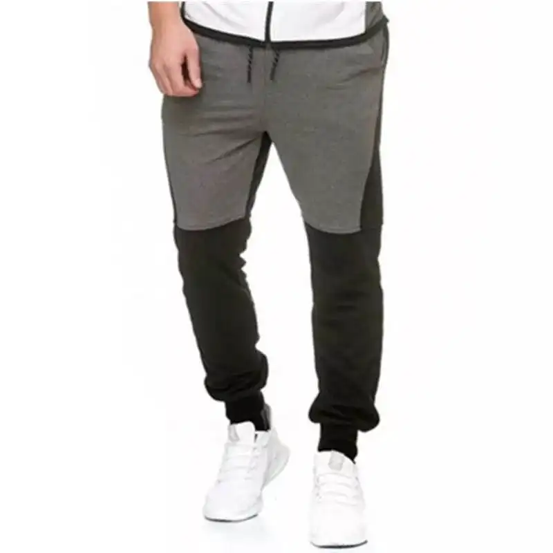 

The new winter 2020 men's fleece splicing sports leisure trousers of color matching