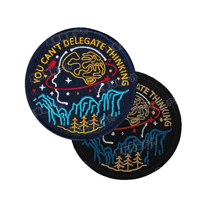 Вышивка значков вы не можете отражать мозговое мышление вышитая наклейка одежда