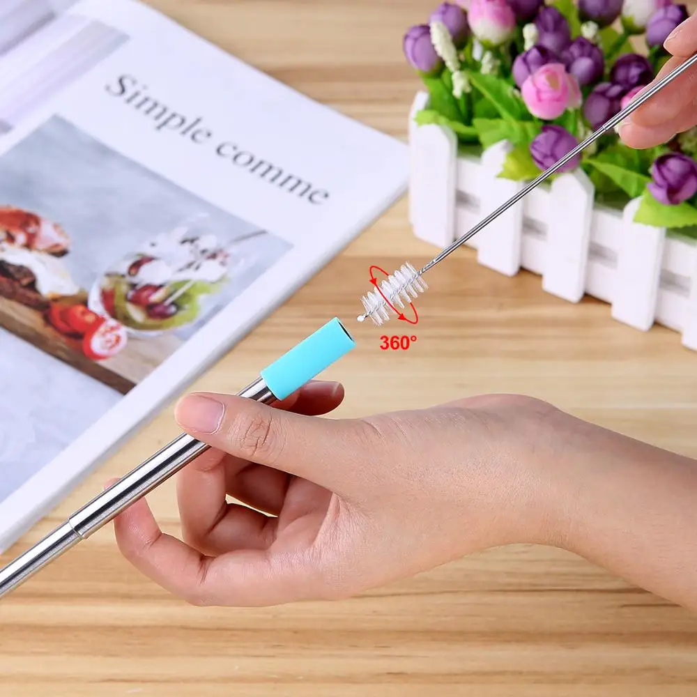 2 шт./упаковка телескопическая металлическая нержавеющая сталь с отверстием и