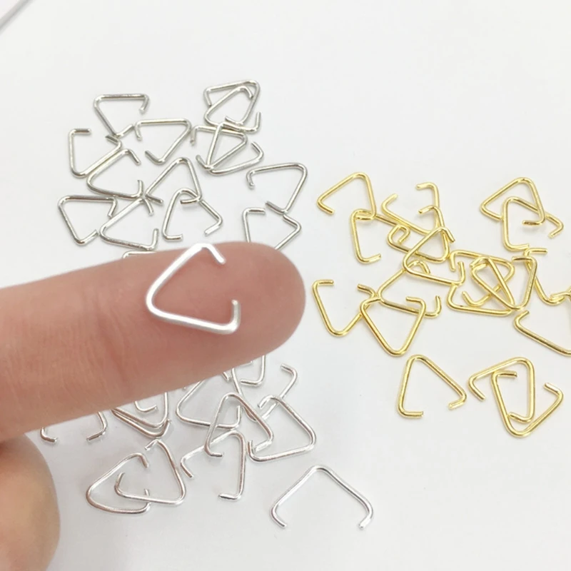 100PCS/Set Triangle Open Rings Coordinating Shape Extra Thickness Hold Sturdy Attach Easily Bend for Keychains Jewelry - купить по
