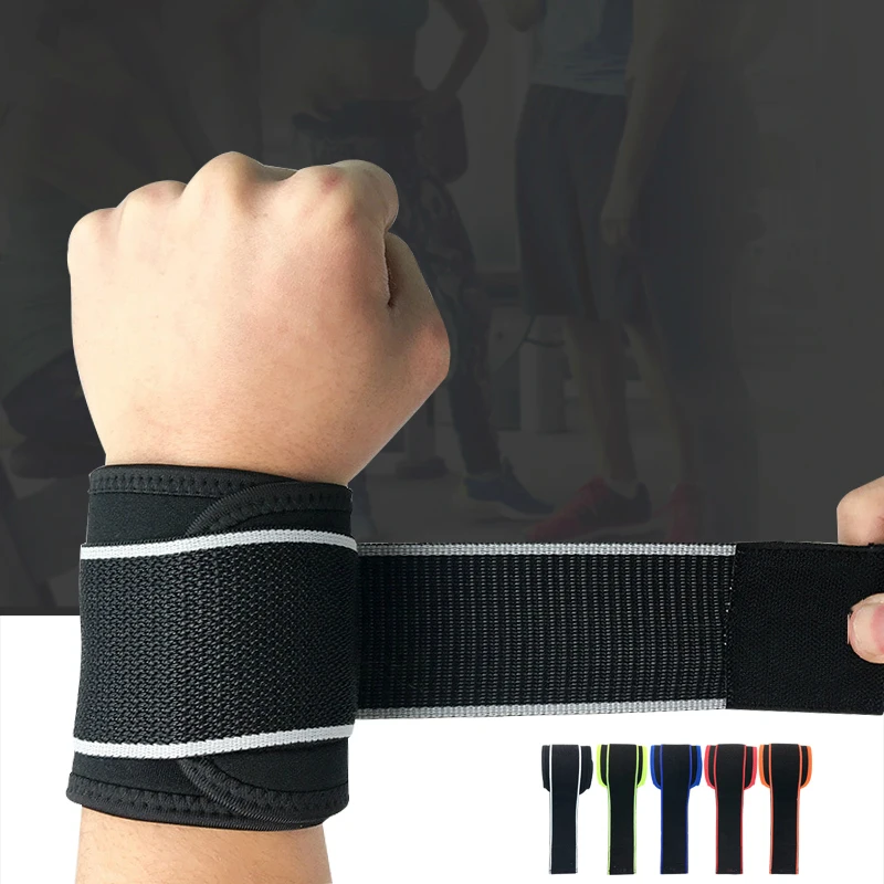 

Men Women Neoprene Tennis Wrist Straps Fitness Wrist Support Elastic Weightlifting Training Volleyball Wrist Braces Custom Logo
