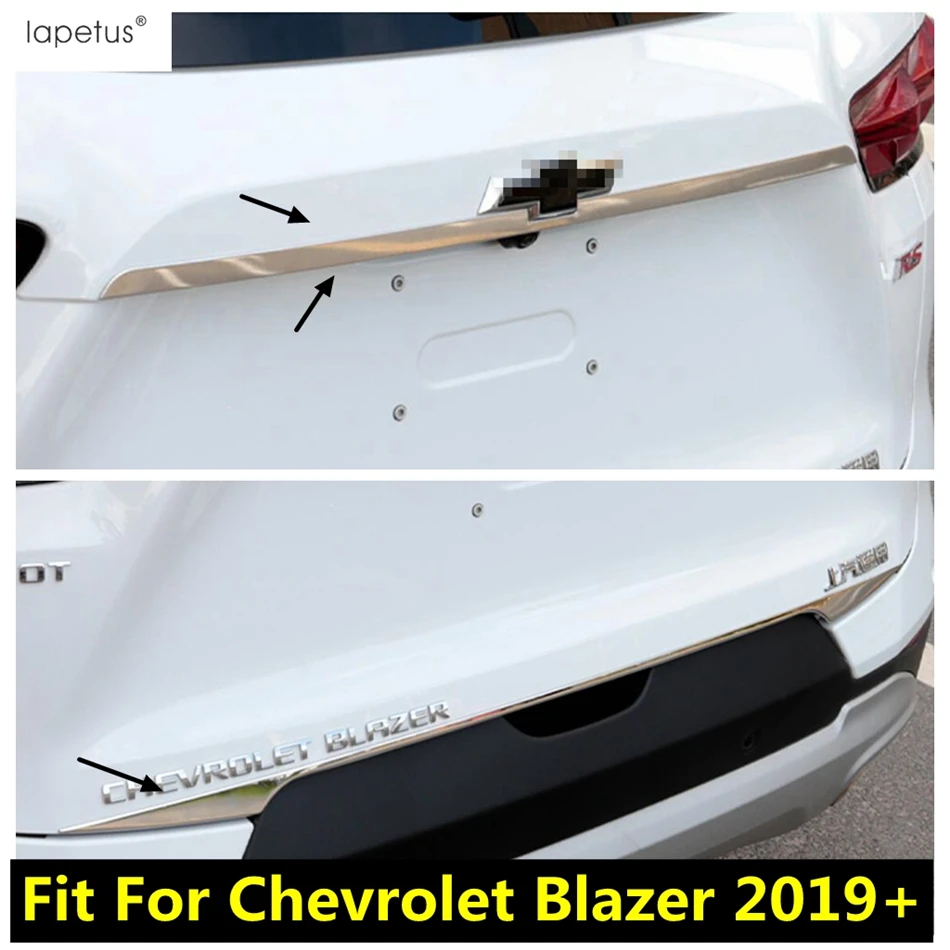 

Stainless Steel Accessories For Chevrolet Blazer 2019 - 2022 Rear Door Trunk Tailgate Lid Bottom Decor Strip Cover Trim Exterior