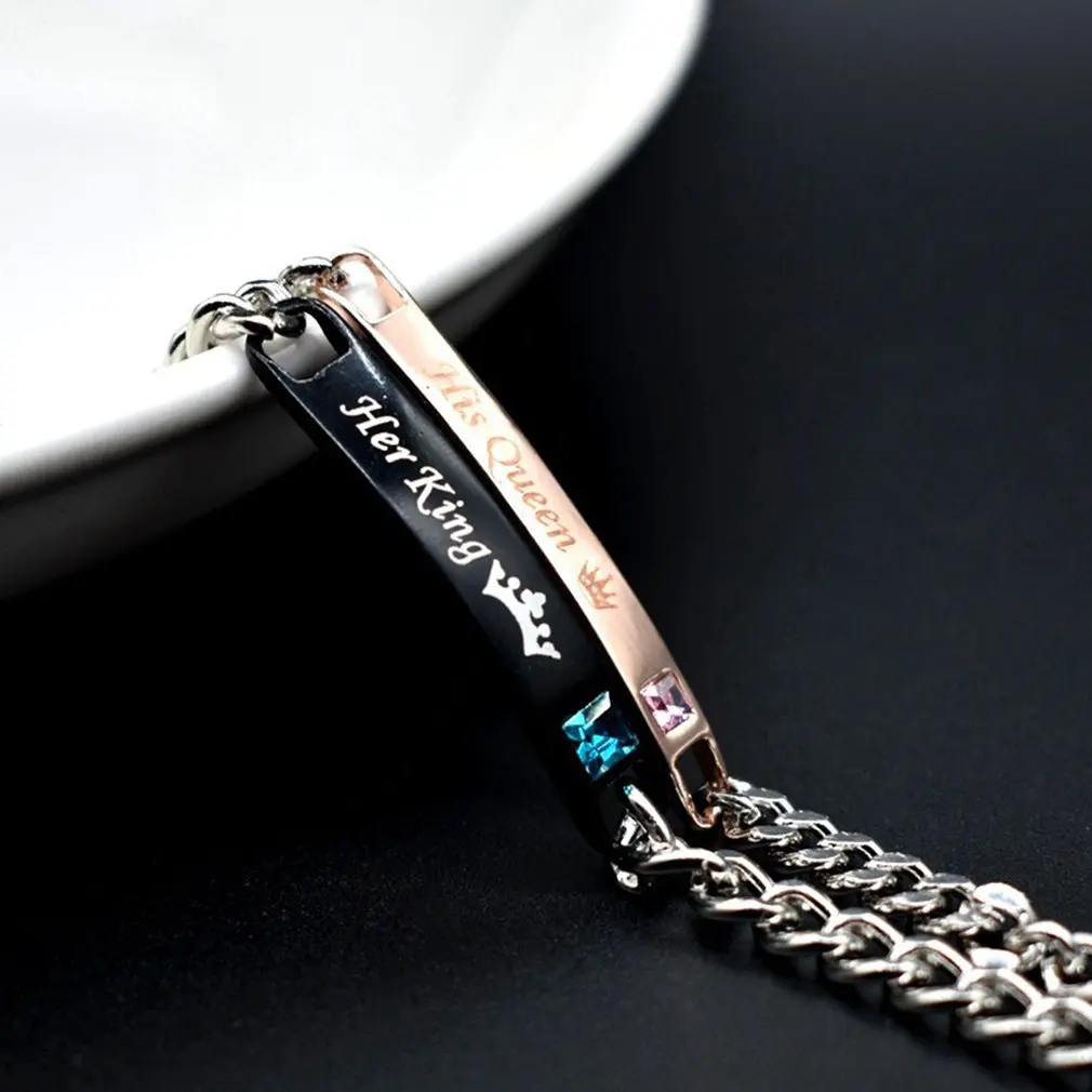 Пара браслетов из нержавеющей стали Материал Браслеты для женщин и мужчин