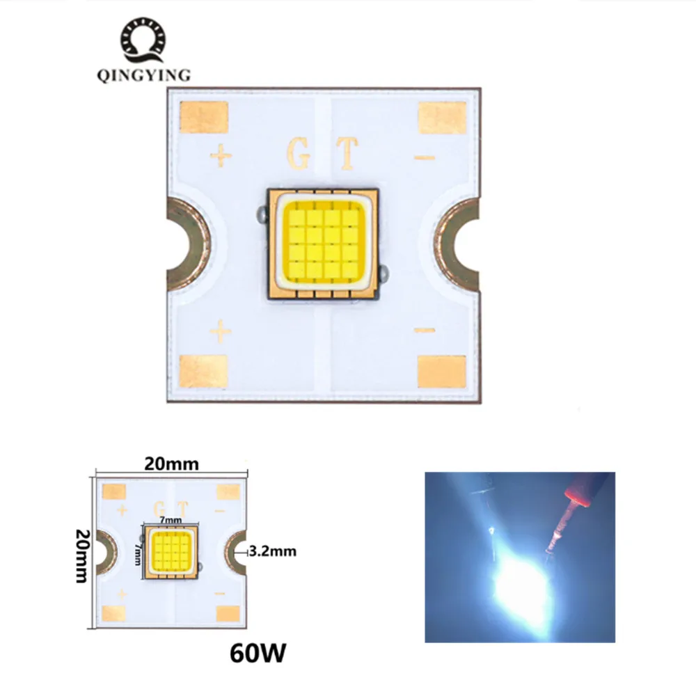2 шт. 60 Вт высокой мощности Мощность светодиодный светильник супер яркий 10000 к 4.5A
