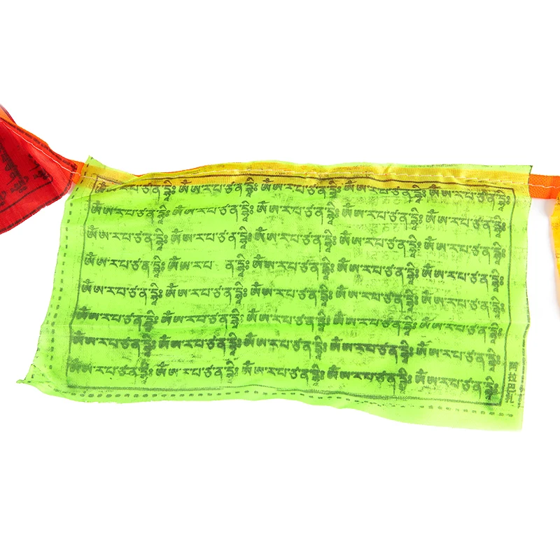 20pcs Tibetan Buddhist Prayer Flags 5 Different Colors Fabric Craft Polyester Tibet Style Decorative Flag images - 6