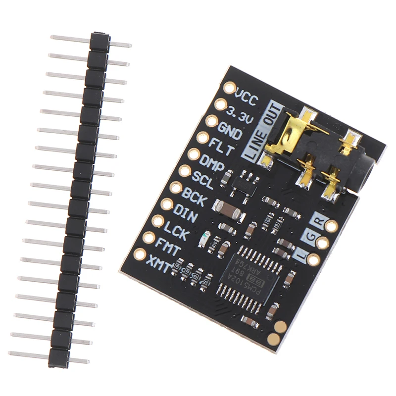 1 шт. PCM5102A DAC I2S интерфейс декодер доска 192 кГц 24bit стерео джек цифровой аудиоплеер Phat формат модуль для Raspberry Pin