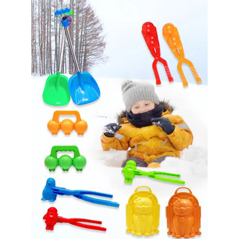 

Christmas Santa Claus Snowball Clip Maker Clip Children Outdoor Winter Snow Tool For Snowball Fight Outdoor Fun Sports Toys