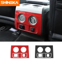 shineka carbon fiber sticker for ford f150 car armrest box air outlet decoration cover accessories for ford f150 raptor2009 2014