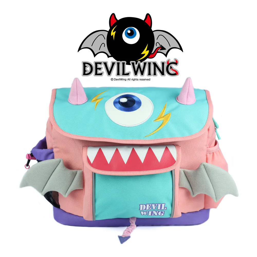 Детский рюкзак школьный с трехмерным принтом в виде маленького дьявола