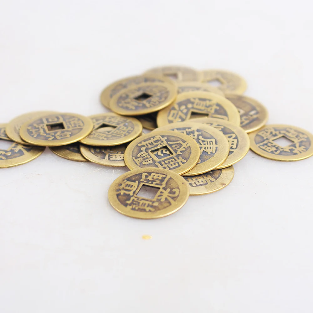 

12Pcs Lucky Chinese Feng Shui Fortune Copper Money Coin Oriental Ching/Ancient Dynasty Ten Emperors Fortune Wealth Ornaments