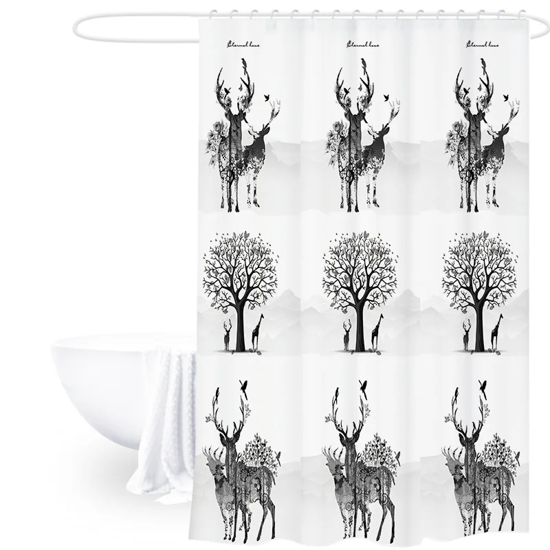 Толстая Полиэстеровая занавеска для душа ванной набор водонепроницаемая против