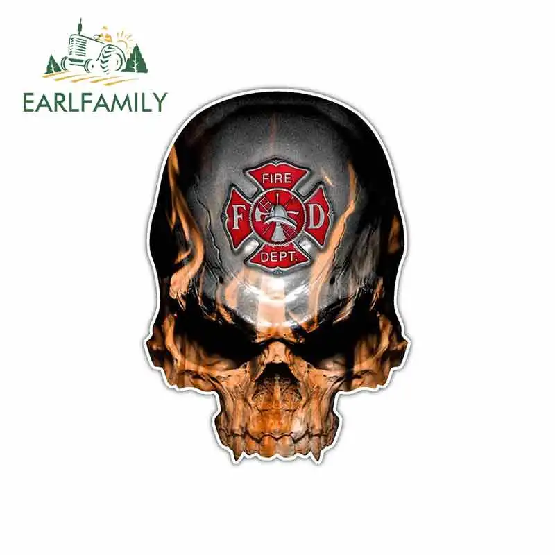 Earlfamily 13 см x 10 8 для пожарного наклейка с черепом крест Мальта наклейки на