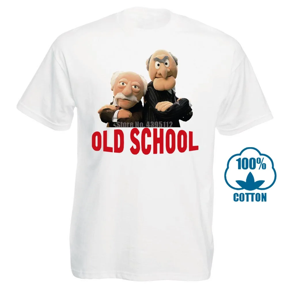 Белый Мужская футболка Muppets Grandmasters Waldorf Statler Old School Graphic забавная футболка Новинка Женская футболка - Цвет: Белый