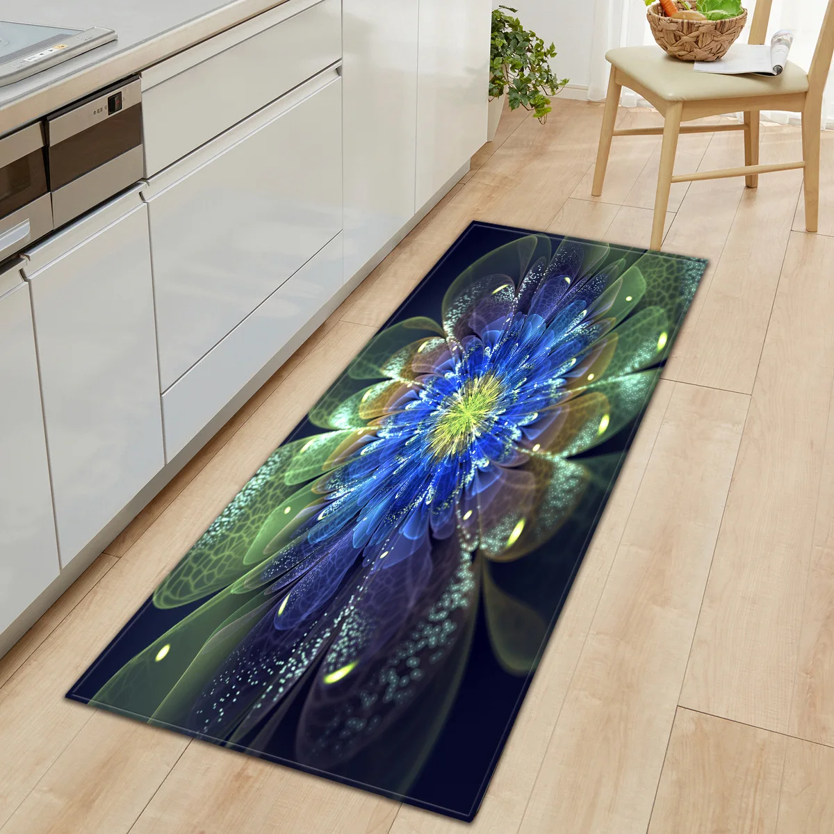 3D Печатный кухонный коврик Противоскользящие коврики для гостиной ванной