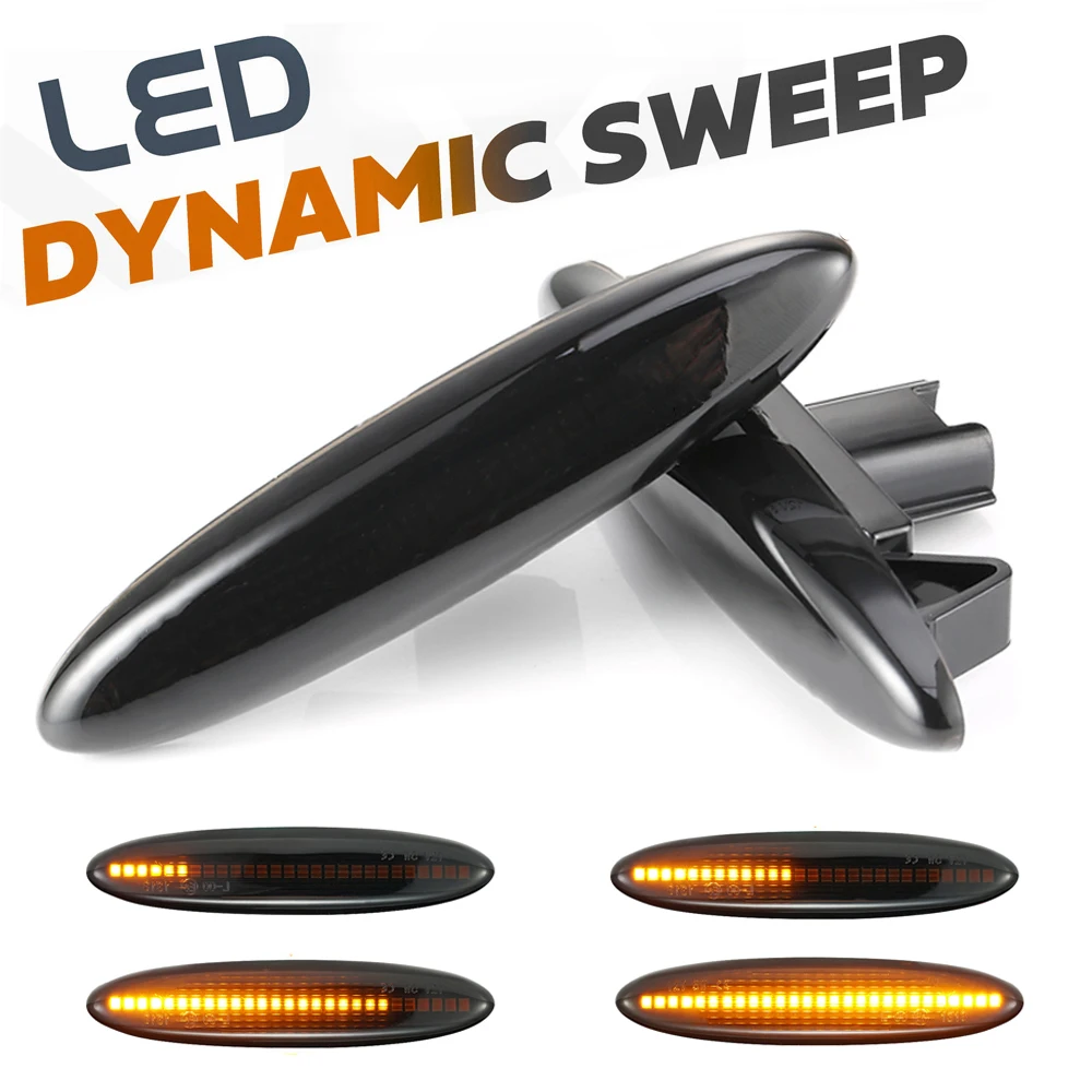 2 шт. светодиодный динамический Боковой габаритный фонарь поворота светильник