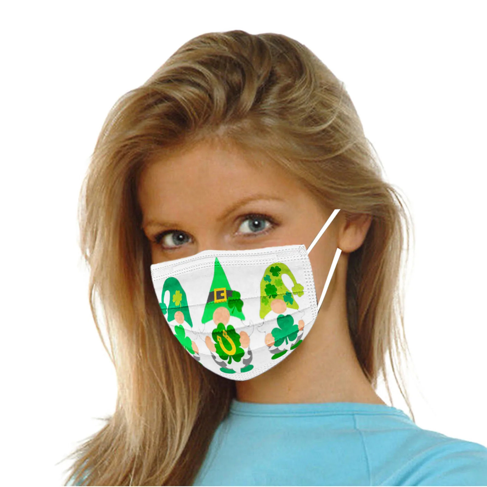 

Headband mascarila masque Adult St. Patrick's Day Disposable Mask 3Ply Ear Loop 10/20/50PC Mask mascherine mscara