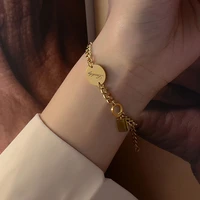 2021 summer bold twist rope chain bracelets for women stainless steel bracelet jewelry punk minimalism wholesale mothers gift