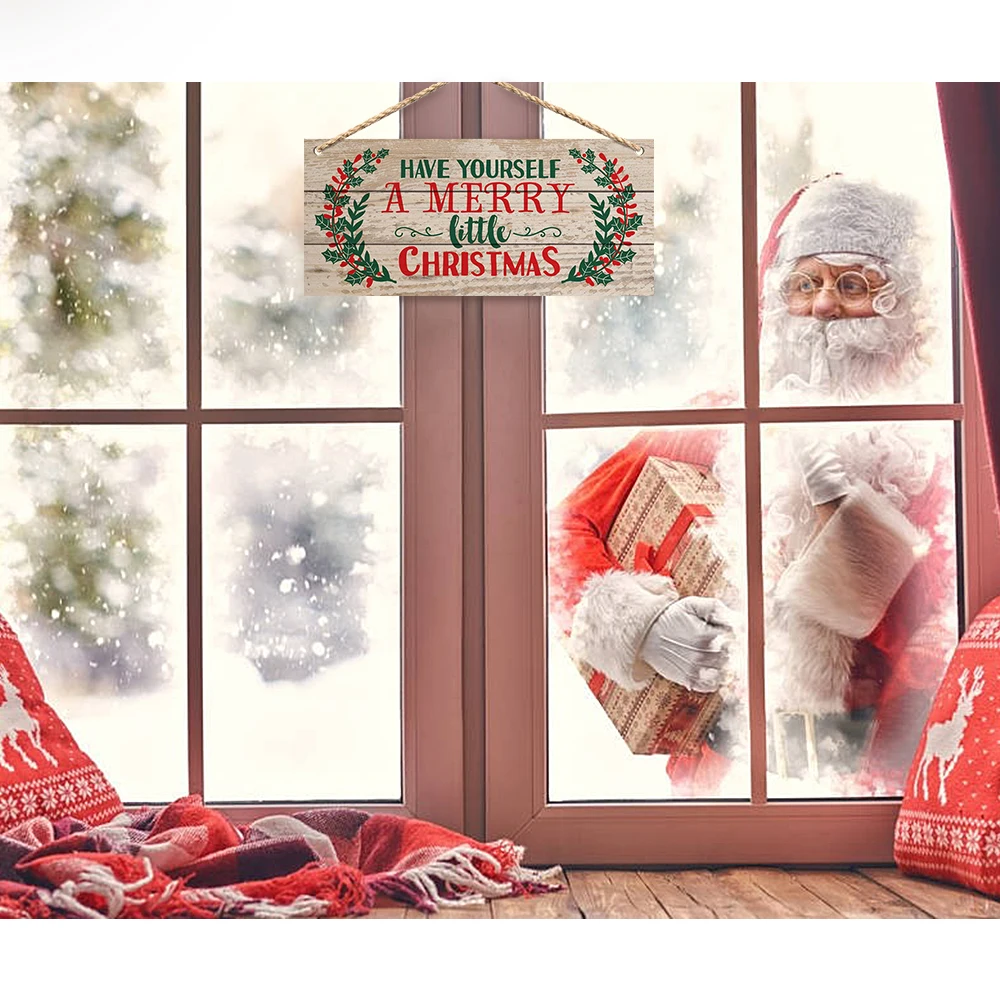 A- 20 см доска рождественские украшения дверь подвесной знак Рождество маленькая